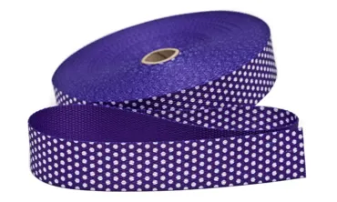 Gurtband 30 mm - Punkte Lila