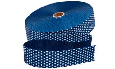 Gurtband 30 mm - Punkte Dunkelblau