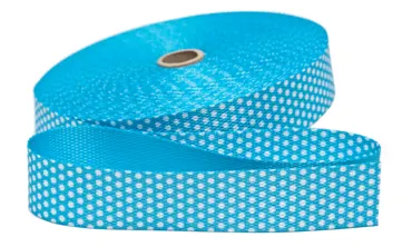 Gurtband 30 mm - Punkte Hellblau