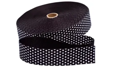 Gurtband 30 mm - Punkte Schwarz