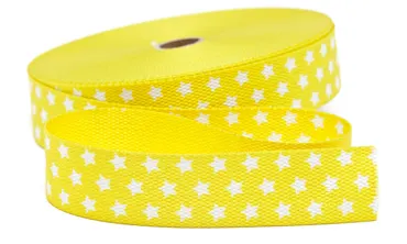 Gurtband 30 mm - Sterne Gelb