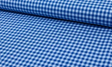 Baumwolle 2-Tone Karo König-Hellblau