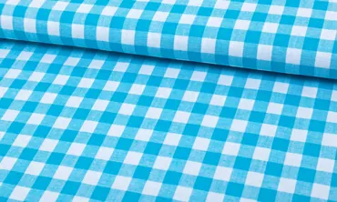Baumwolle Vichy Karo - Cyan