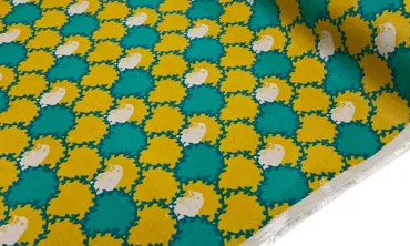 Echino Laminate - Birds Yellow