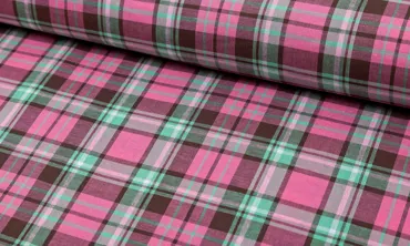 Baumwolle Multitone Karo Rosa