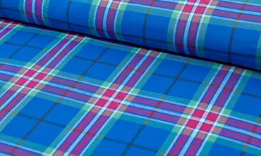 Baumwolle Multitone Karo Royal