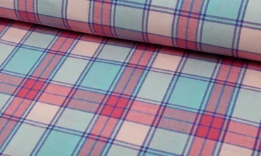 Baumwolle Multitone Karo Mint