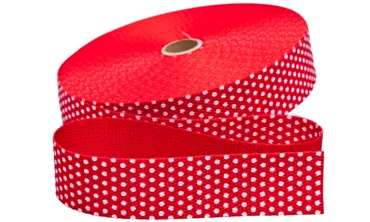 Gurtband 30 mm - Punkte Signalrot