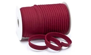 Paspelband 10 mm - col 048 Weinrot