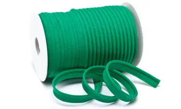 Paspelband 10 mm - col 064 Smaragdgrün