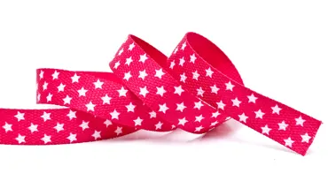 Gurtband 20 mm Sterne Pinkrot