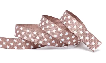 Gurtband 20 mm Sterne Beige