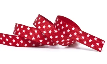 Gurtband 20 mm Sterne Dunkelrot