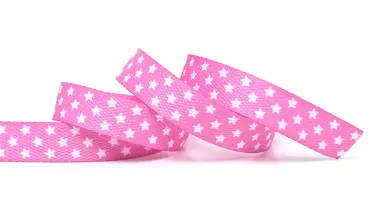 Gurtband 20 mm Sterne Rosa