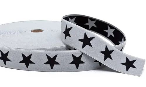 KBELA-4004 Gummiband Sterne 40 mm Hellgrau-Schwarz KBELA-4004.jpg