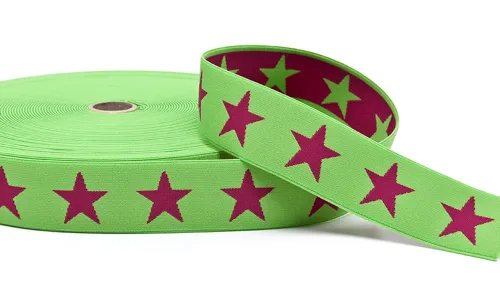 KBELA-4007 Gummiband Sterne 40 mm Hellgrün-Fuchsia KBELA-4007.jpg