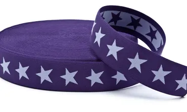 Gummiband Sterne 40 mm Lila-Helllila