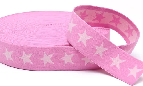 KHGUS-4009 Gummiband Sterne 40 mm Rosa-Zartrosa KHGUS-4009.jpg