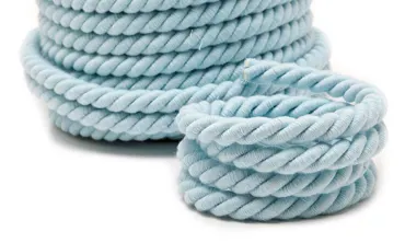 Baumwollkordel 14 mm Hellblau