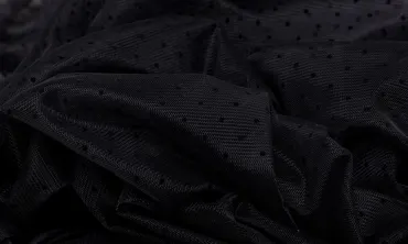 Soft Tüll - Schwarz Schwarze Tupfen