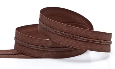 Reissverschluss 4 mm Uni - Tabak