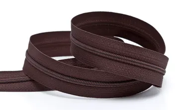 Reissverschluss 4 mm Uni - Schoko