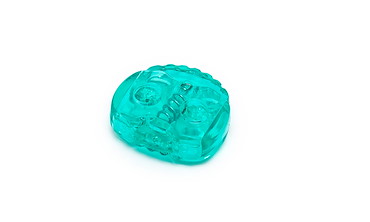 Kordelstopper 2-Loch - Transparent Türkis