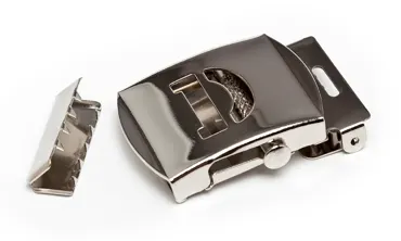 Gurtschnalle Silber poliert - D