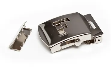 Gurtschnalle Silber poliert - F