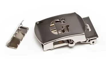 Gurtschnalle Silber poliert - G