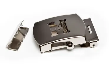 Gurtschnalle Silber poliert - M