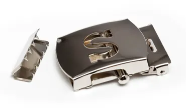 Gurtschnalle Silber poliert - S