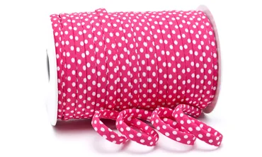 Spaghetti 7 mm w. Punkte Pink