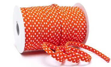 Spaghetti 7 mm w. Punkte Orange