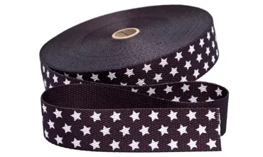 Gurtband 30 mm - Sterne Dark Mauve