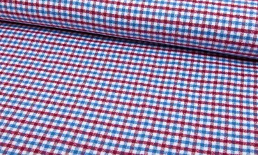 Flanell - Rot Blau Karo fein