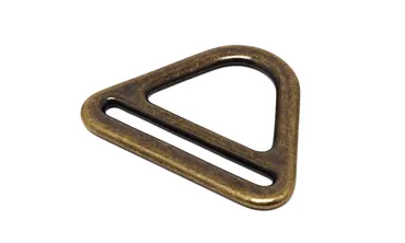 D-Ring mit Steg 46 mm Altmessing