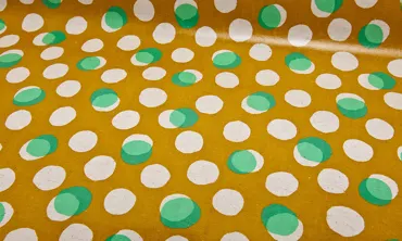Echino Laminate - Retro Dots Senf