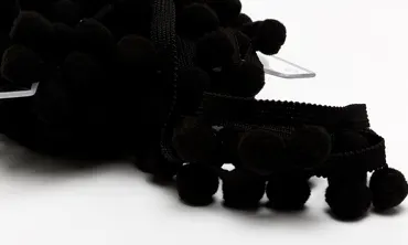 Pompons Grande Schwarz