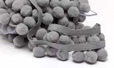 Pompons Grande Grau