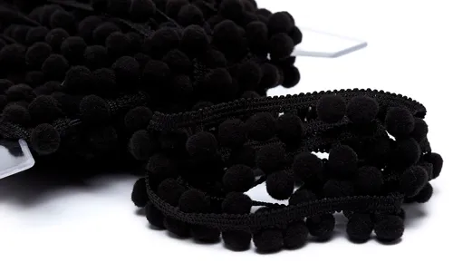 MZPOM-2006 Pompons Medium Schwarz MZPOM-2006.jpg