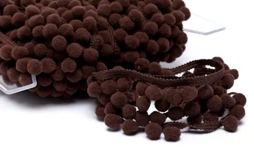 Pompons Medium Dunkelbraun