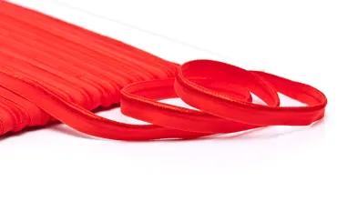 Paspelband 10 mm elastisch Rot