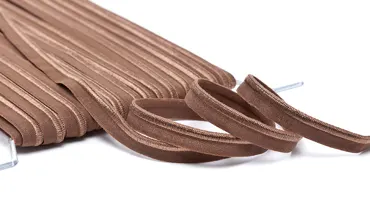 Paspelband 10 mm elastisch Schoko