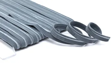 Paspelband 10 mm elastisch Stahlgrau