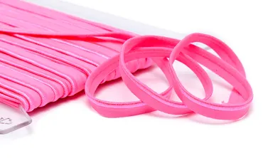 Paspelband 10 mm elastisch Neon Pink