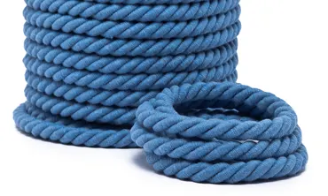 Baumwollkordel 14 mm Blau