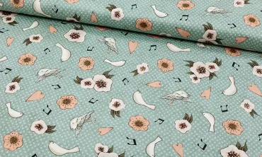 Flover Dove Toss - Medium Dusty Teal