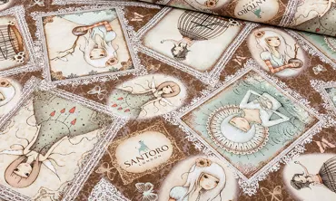 Girl overlapping patches - Brown