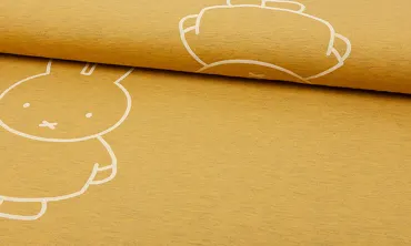 French Terry Big Miffy Gelb meliert